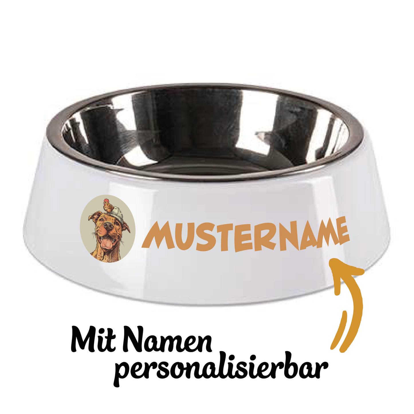 Personalisierbarer "Milo" Hundenapf mit Einsatz