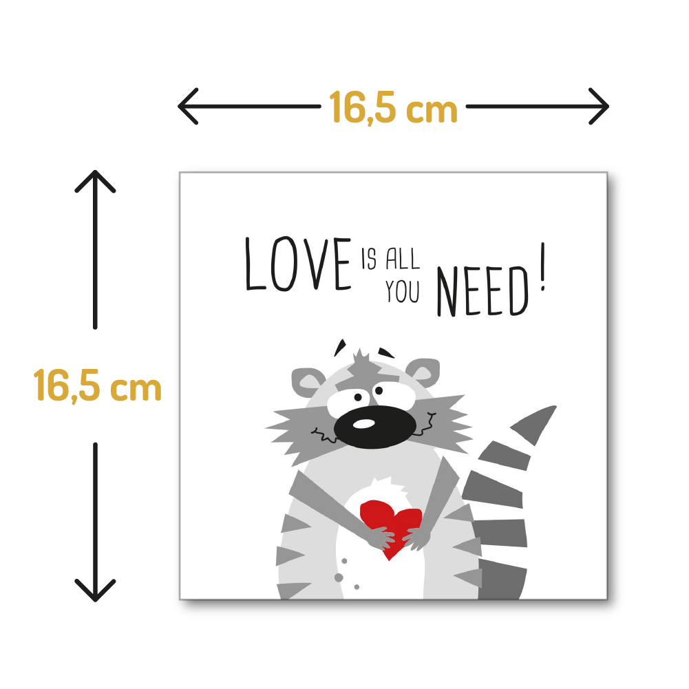 Herzwaschbär Papierservietten