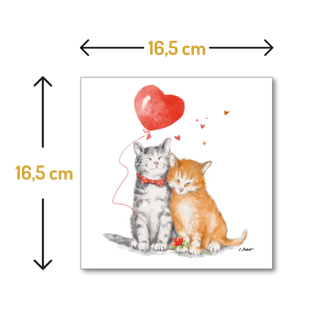 Schmusekatzen Liebe Papierservietten