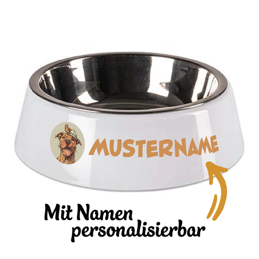 Personalisierbarer "Milo" Hundenapf mit Einsatz