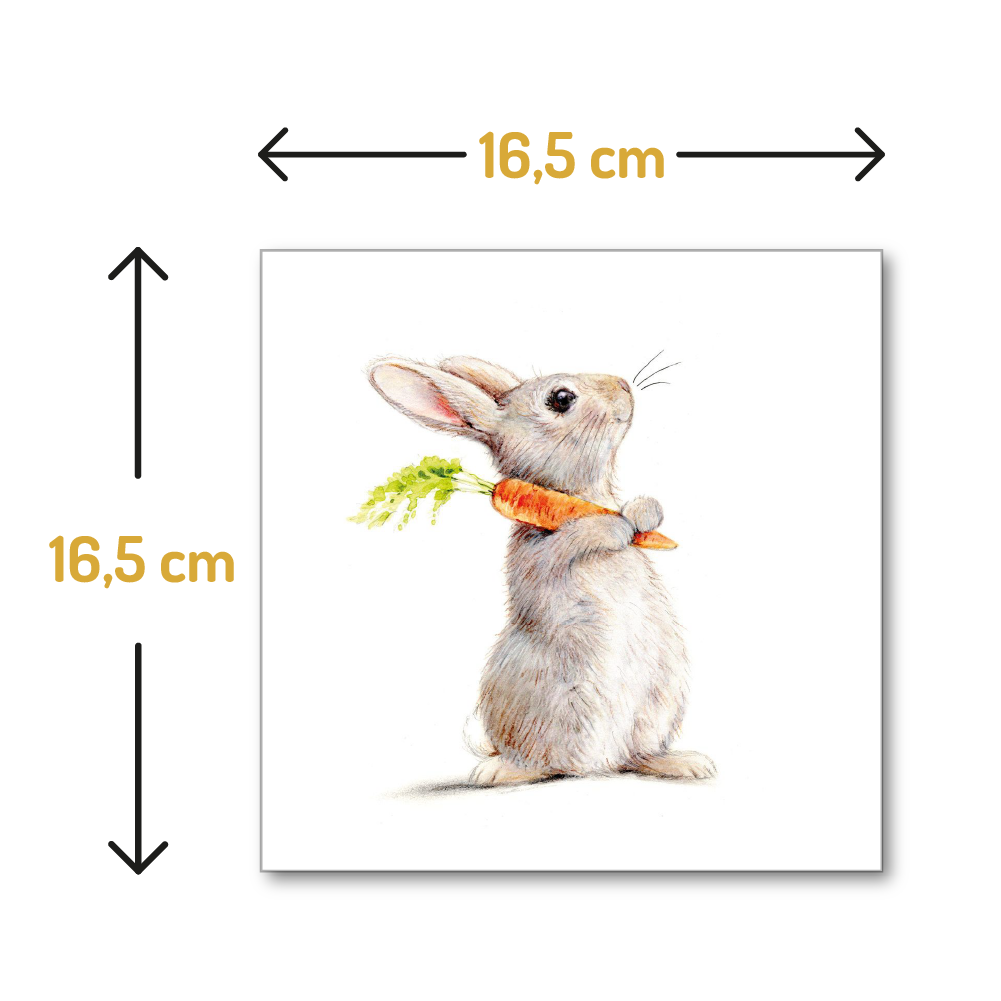 Hase mit Karotte Papierservietten