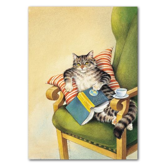 Gemütlicher Kater Postkarte