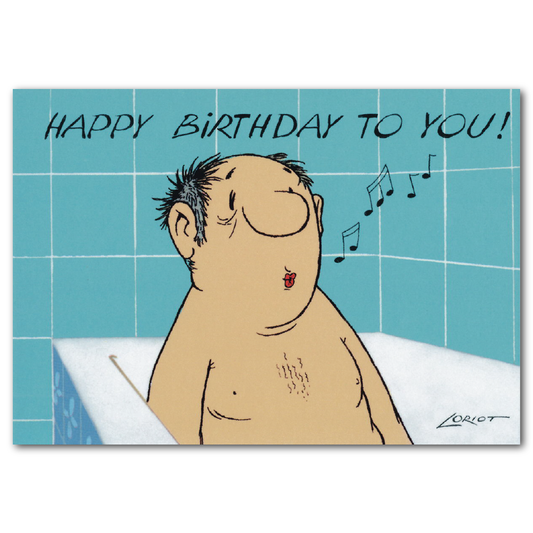 Happy Birthday Bath Postkarte