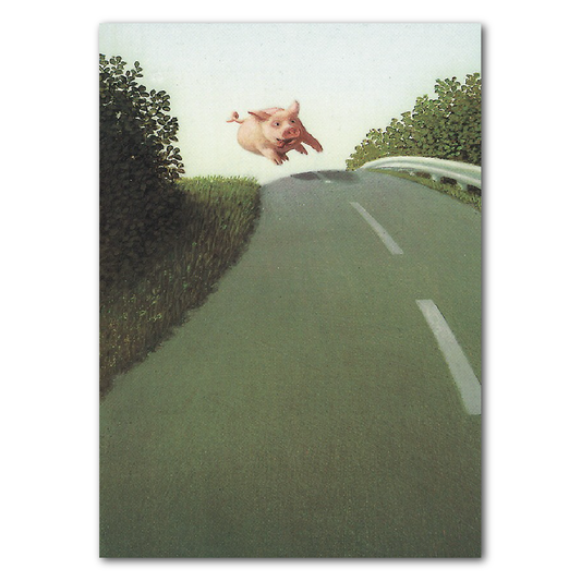 Rennschwein Postkarte
