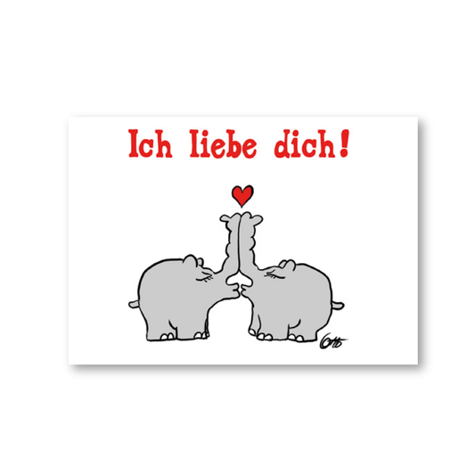Ich liebe dich! Postkarte